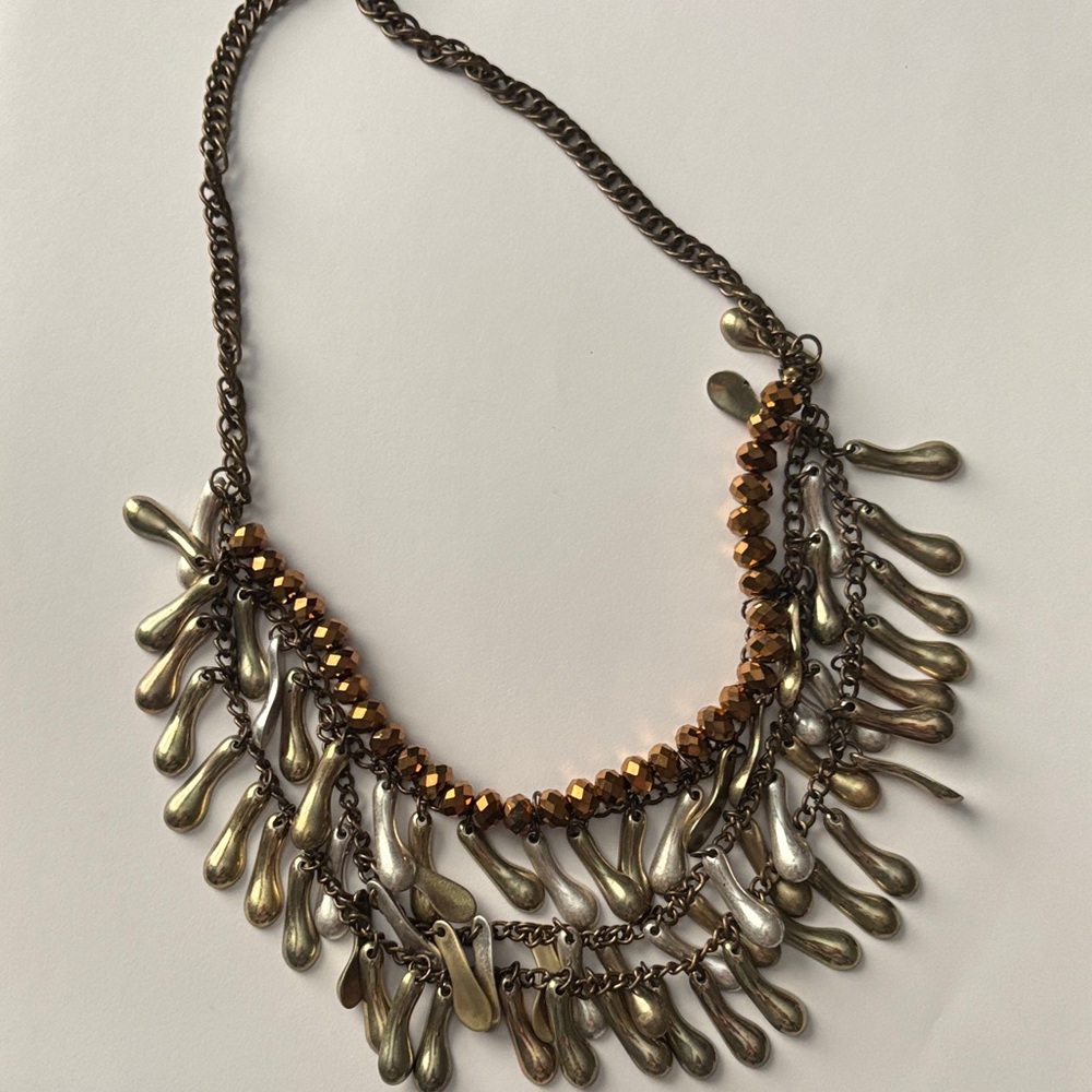 Elegant Gold and Brown Women's Necklace